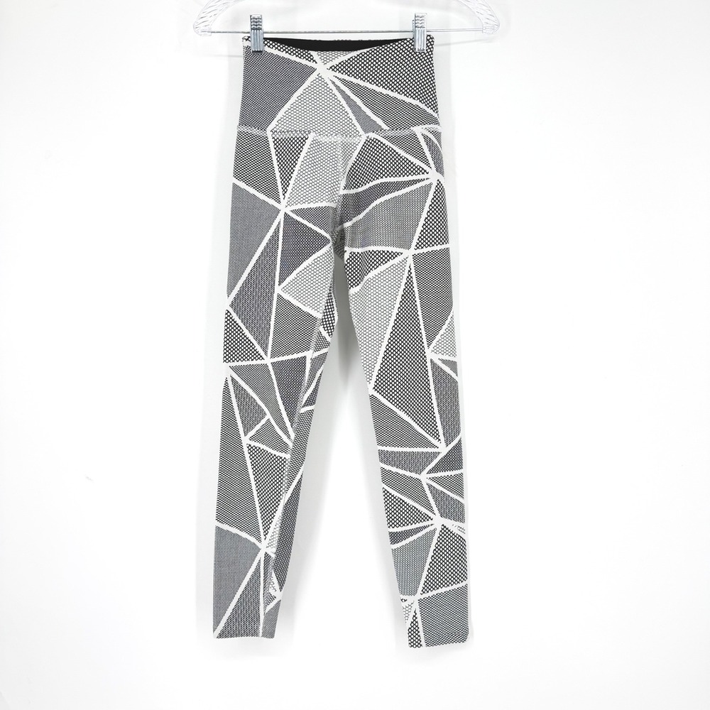 Beyond Yoga Breakout Geometric Pattern High Waisted Leggings Small Black White